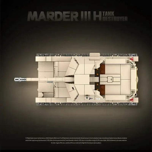 World War II German Marder III Tank Blocks STEM - ToylandEU™