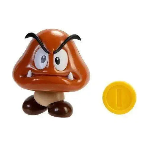 Goomba Action Figure With Coin From World Of Nintendo - ToylandEU