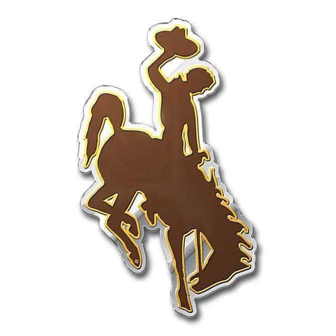 Wyoming Cowboys Auto Emblem Colorful Chrome Vehicle Badge - ToylandEU™