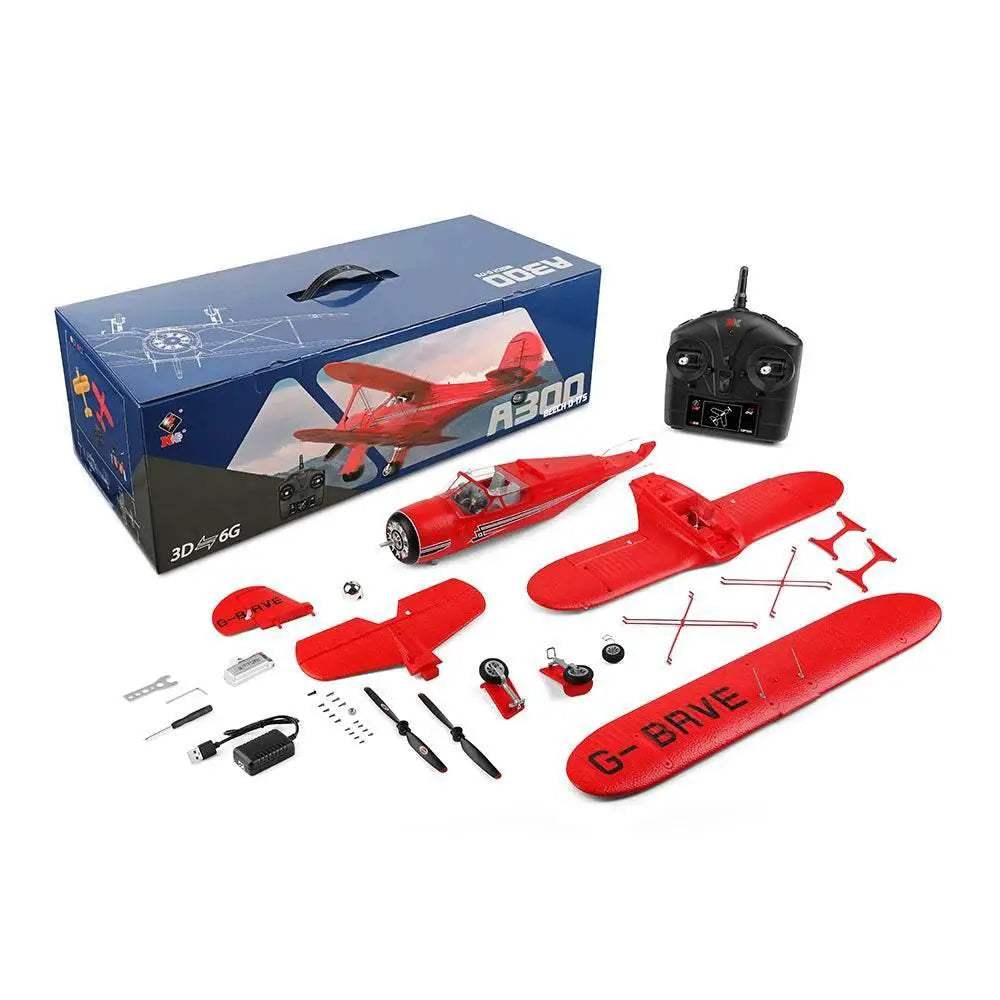XK A300-Beech D17S 4CH 3D Fixed Wing RC Airplane RTF - ToylandEU™