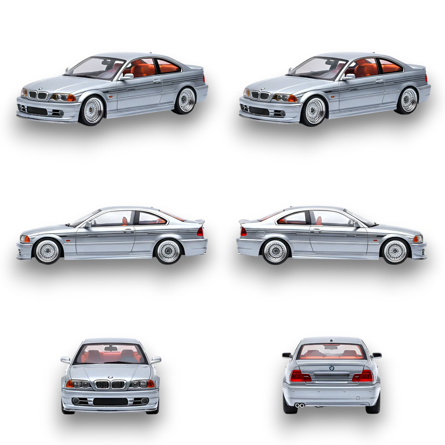 YM Model BMW E46 Alpina B3 Titan Silver 1:64 - ToylandEU