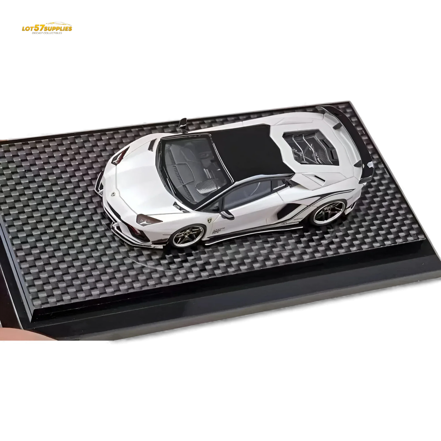 YM Model Lamborghini Aventador S Advance Edition Rowen White 1:64 - ToylandEU