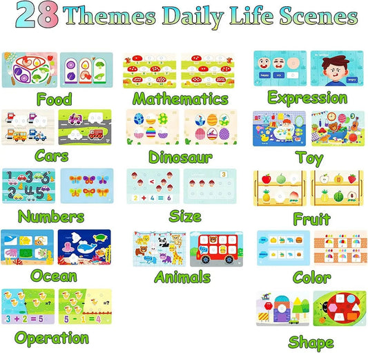 Yeahbo Busy Book for 2 3 4 Year Old Girls Boys 2 Pcs Montessori Educational Travel Toys Gifts for 2-5 Year Olds - ToylandEU