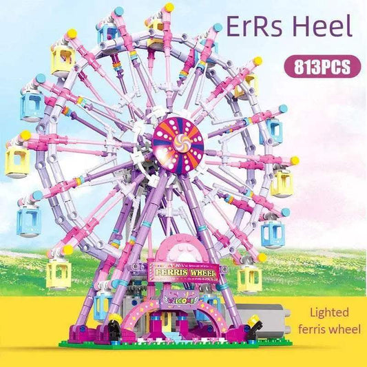 ZKZC Cherry Blossom Color City Friends LED Ferris Wheel Toy - ToylandEU