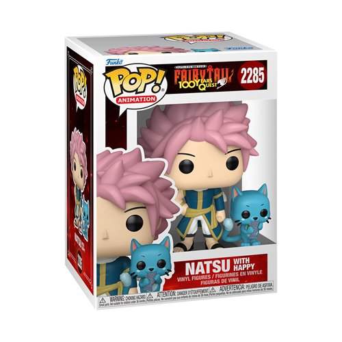 Funko Pop Vinyl | Fairy Tail Anime Duo | Natsu With Happy | Number 2285 Figure