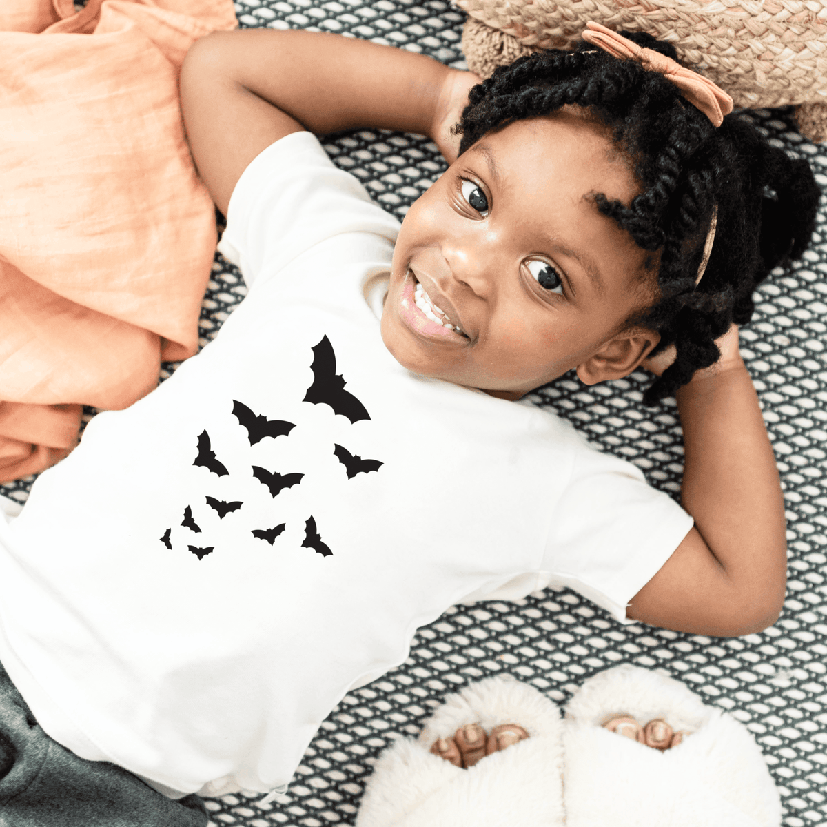 Toddler Tee Shirt | Bat Motif | Short Sleeve Cut | Toddler Sizes