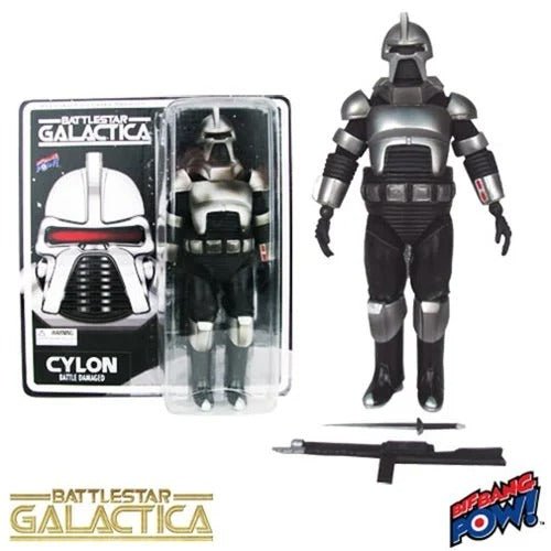 Action Figure | Battlestar Galactica Cylon Battle Damaged | 8-Inch | Rifle Sword
