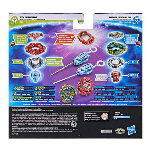 Beyblade Burst Speedstorm Dragon Fire Faceoff Dual Spin Pack