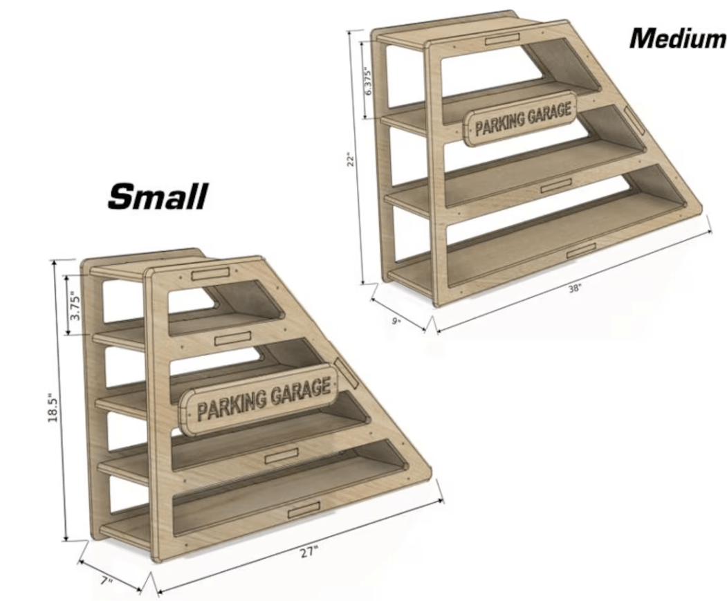 Toy Car Storage Cabinet | Ramp Included | Toylandeu™