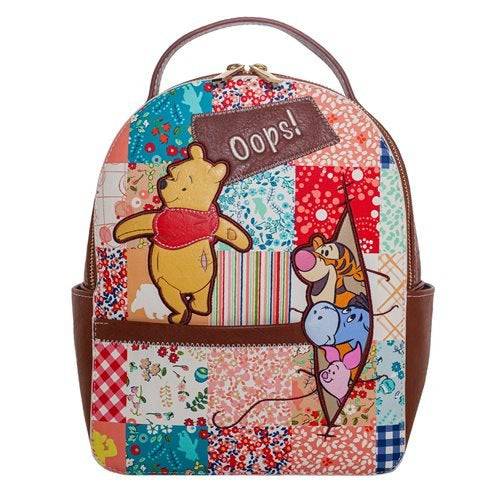 Winnie The Pooh Patchwork Mini Backpack With Charm