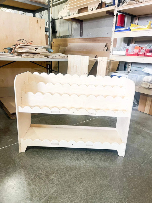 Scalloped Bookshelf | Half Inch Baltic Birch | Pre Sanded | DIY Home Decor
