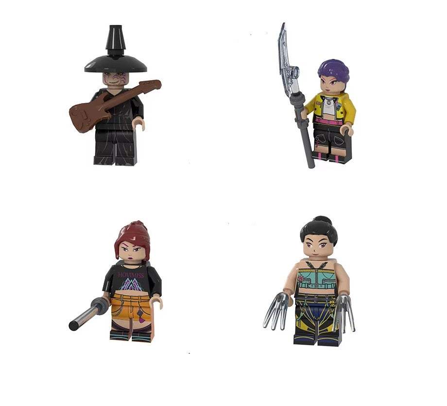 K-Pop Demon Hunters Custom Minifigure Set Of 4 | ABS Plastic
