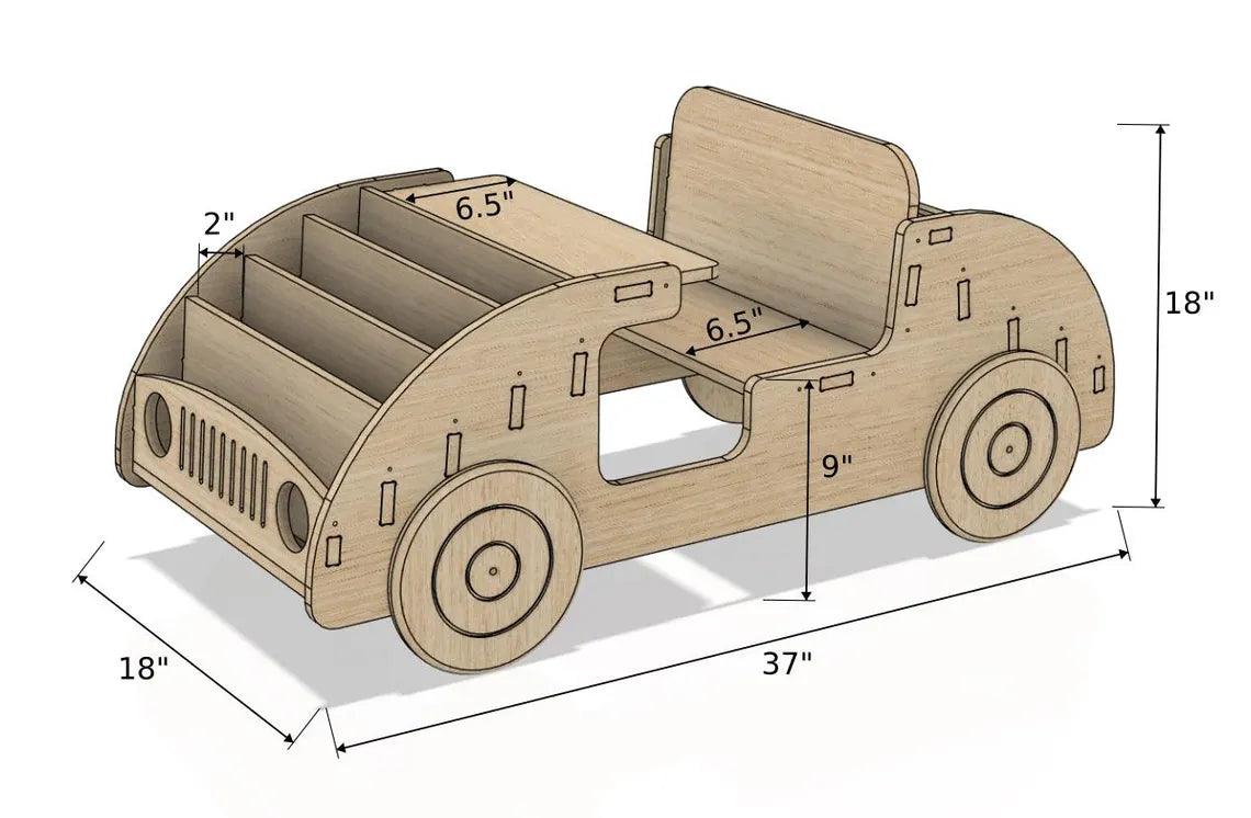 Car Inspired Shelf | Name Plate | Toylandeu™