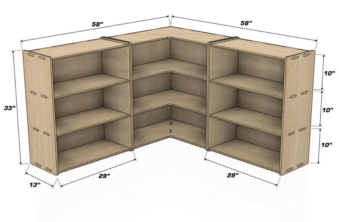 Corner Shelf Unit Baltic Birch Plywood Toylandeu™