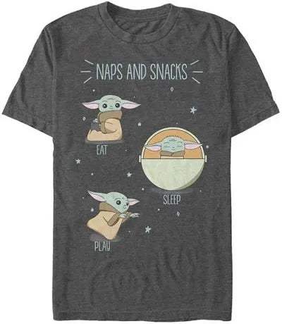 Star Wars The Mandalorian Grogu Snack Premium T-Shirt | Officially Licensed | Premium Fit | Grogu Fans