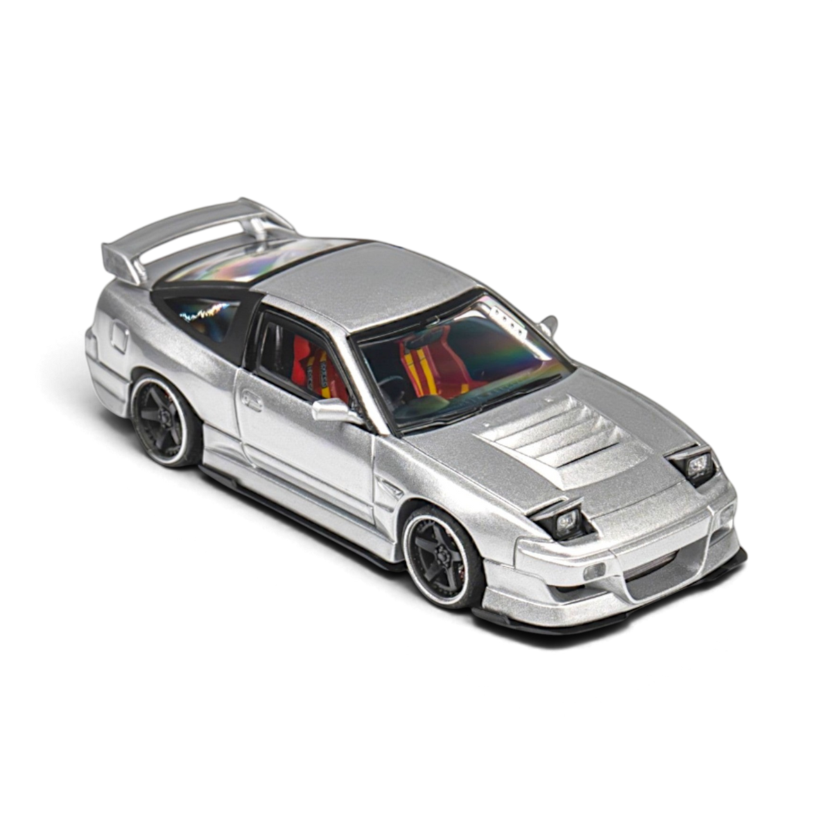 MicroTurbo Nissan 180SX Miyabi Metallic Silver 1:64