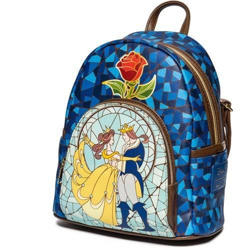 Beauty And The Beast Stained Glass Loungefly Mini Backpack Exclusive