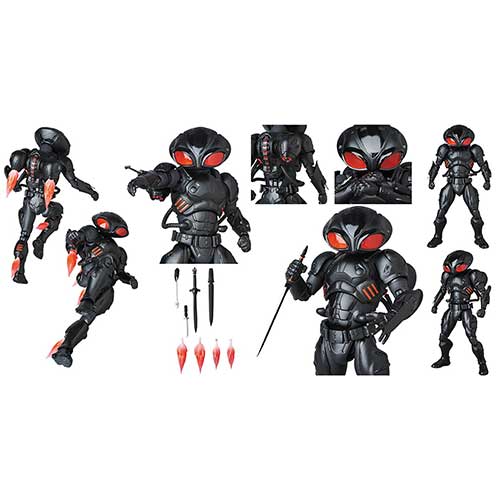 Black Manta MAFEX Action Figure With Interchangeable Hands