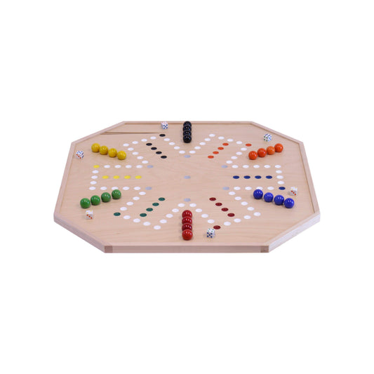 Combo Game Board | Aggravation And Checkers | 25 Inch Maple Wood | Family