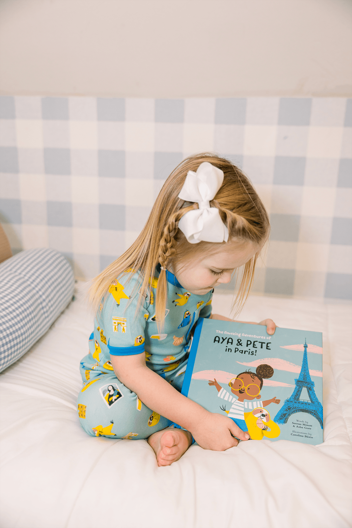 Aya & Pete in Paris | Organic Cotton Kids Pajamas & Book Set | Nola Tawk