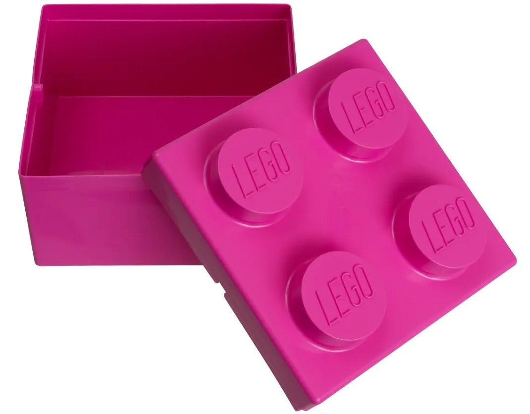 LEGO® Storage Brick | 2x2 Pink Organizer | Stackable Toy Storage for Ages 3+