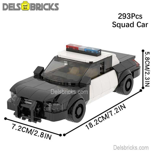 Police Squad Car 293 piece Lego Minifigures Custom Toys - ToylandEU