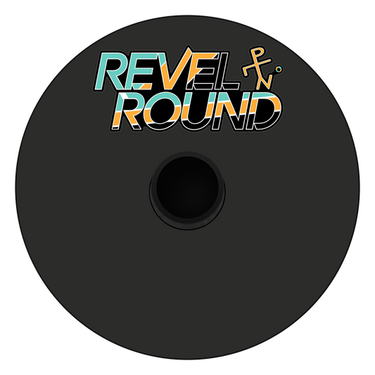 Revel Round Game Set | Matte Black Finish | Teal Orange Accents