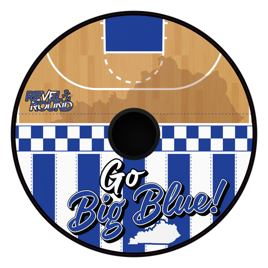 Lawn Game Set | Kentucky Court Layout | Blue White Trim | College Sports Fans