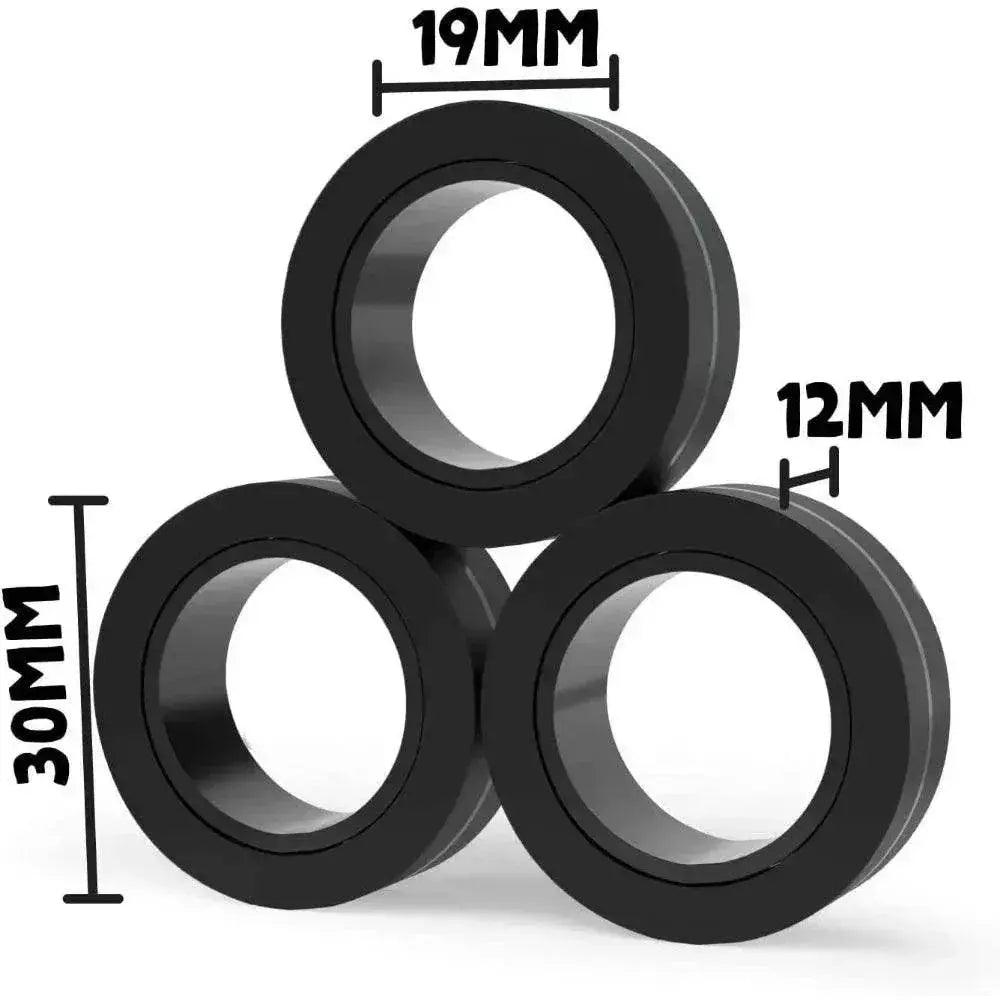 sell well 3pc stress reduction magnetic ring toy, color ring toy, ADHD anxiety relief stress reduction ring Holiday gift - ToylandEU™