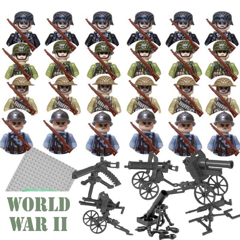 World War II Minifigures Set Of 24 Lego-Compatible