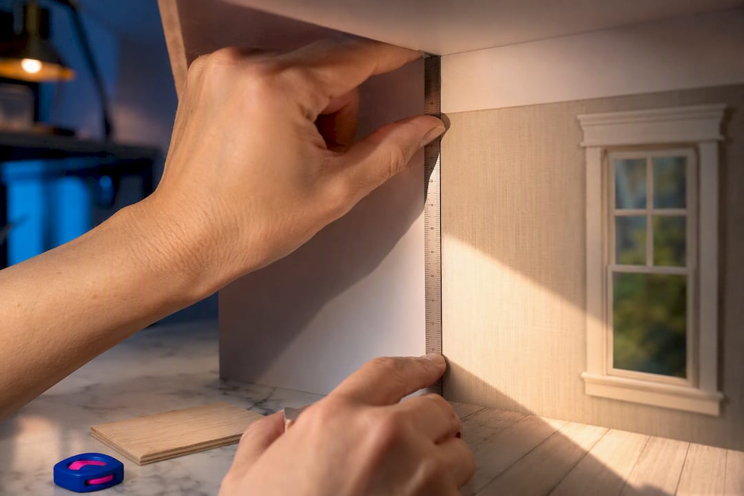 Measuring miniature room ceiling height
