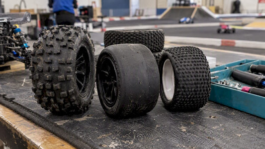RC tires showing varied tread patterns