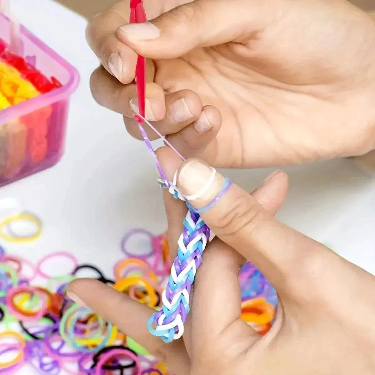  Rubber Band Loom Bracelet Kit 12 24 40 Bands Kids Safe -  ToylandEU™