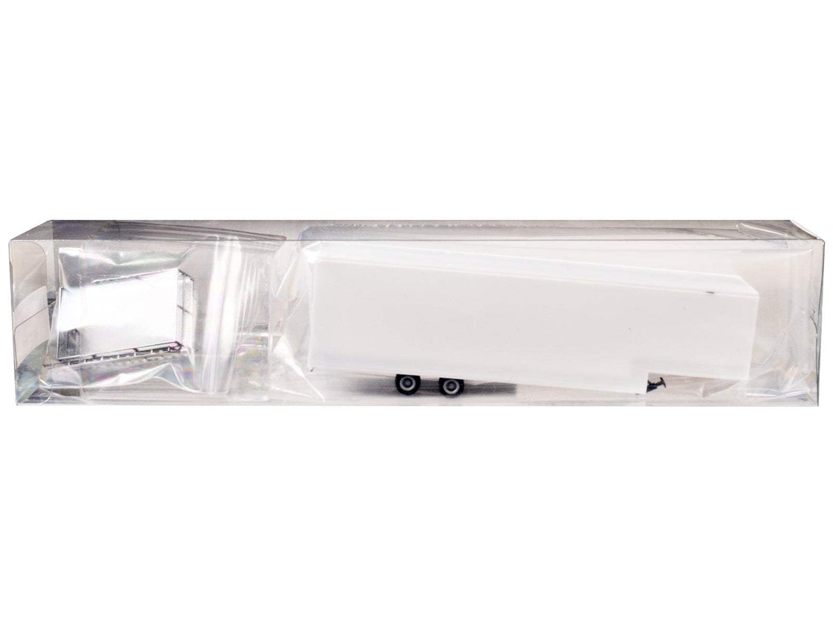 Ho Scale Model Trailer | White Paint | 1/87 Plastic | 6 Inch Length