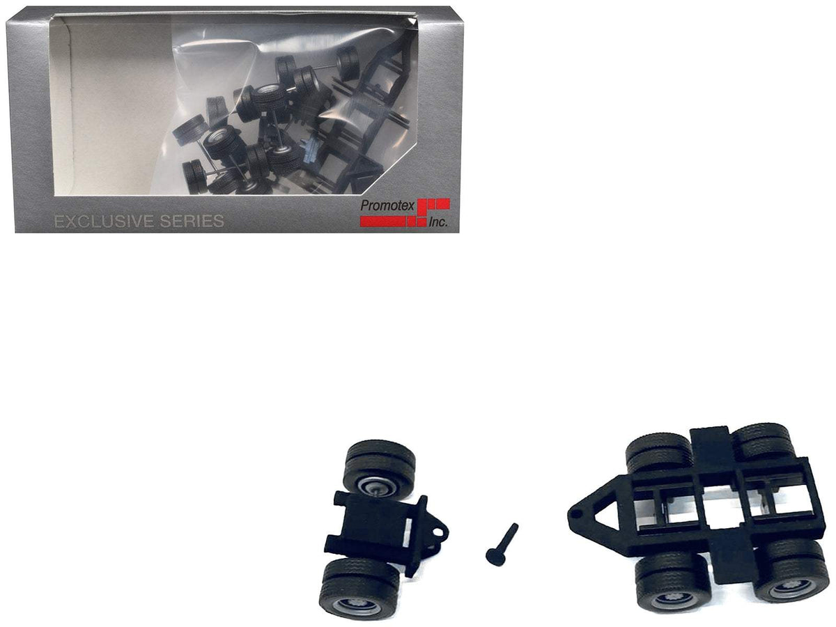 Lowboy Dual Axle Booster with Integrated Rear Axle (2 Sets) | 1/87 Scale Model Accessory | Promotex | Collector Quality