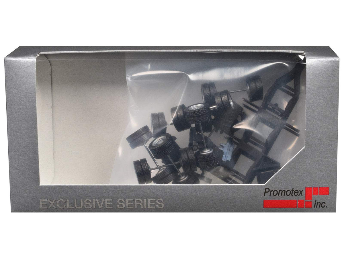 Lowboy Dual Axle Booster with Integrated Rear Axle (2 Sets) | 1/87 Scale Model Accessory | Promotex | Collector Quality