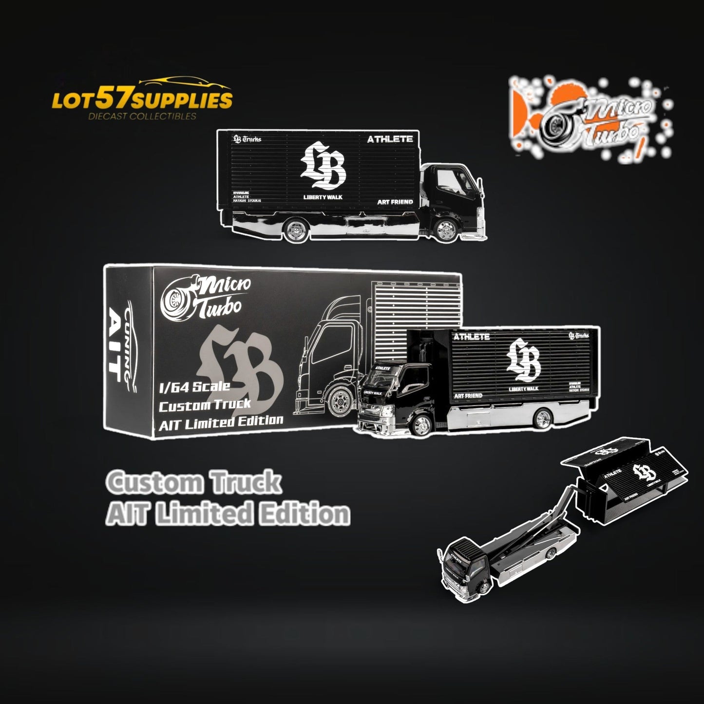 Diecast MicroTurbo Hino 300 Custom Box Truck Limited Edition