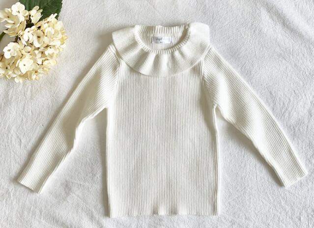 Girls' Lace Knit Pullover Sweater | Long Sleeve