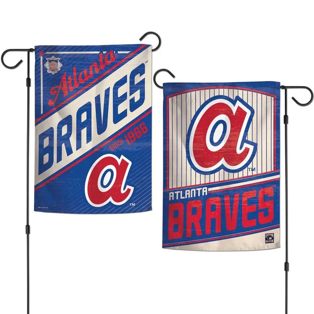 Atlanta Braves Flag 12x18 Garden Style 2 Sided Cooperstown