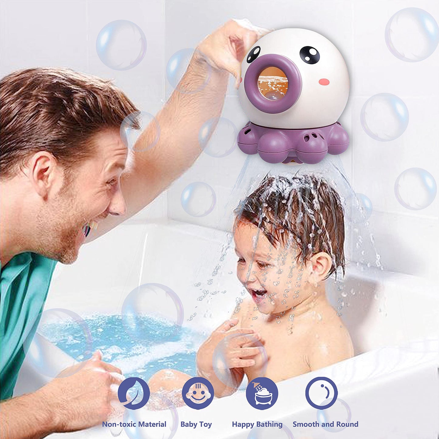 Octopus Water Spray Bath Toy for Kids 0-5 Years Old