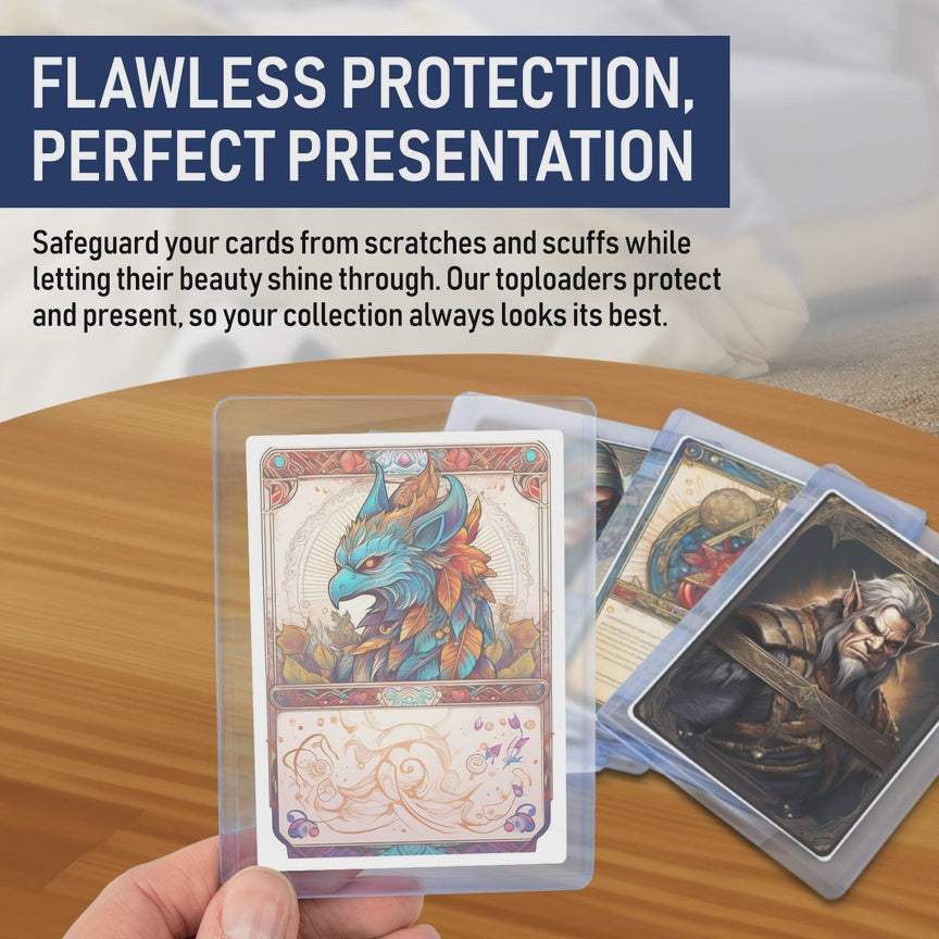 20pt Premium Top Loaders | 100 Pack | Clear And Rigid | Card Protection