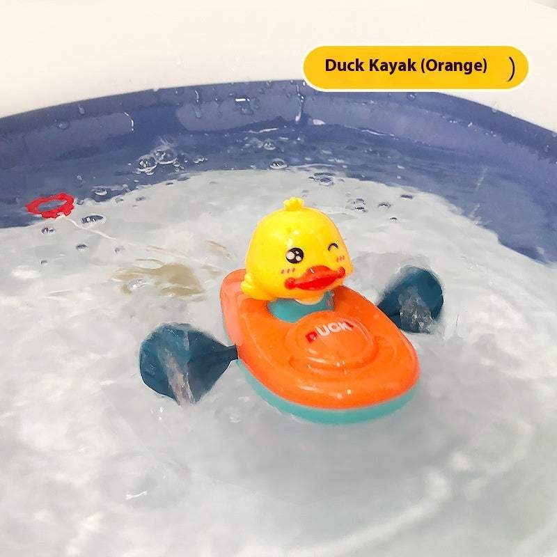 Yellow Duck Kayak Bath Toy | Plastic | Bath Toys