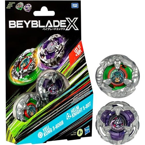 Beyblade X Dual Pack Set With Interchangeable Tops