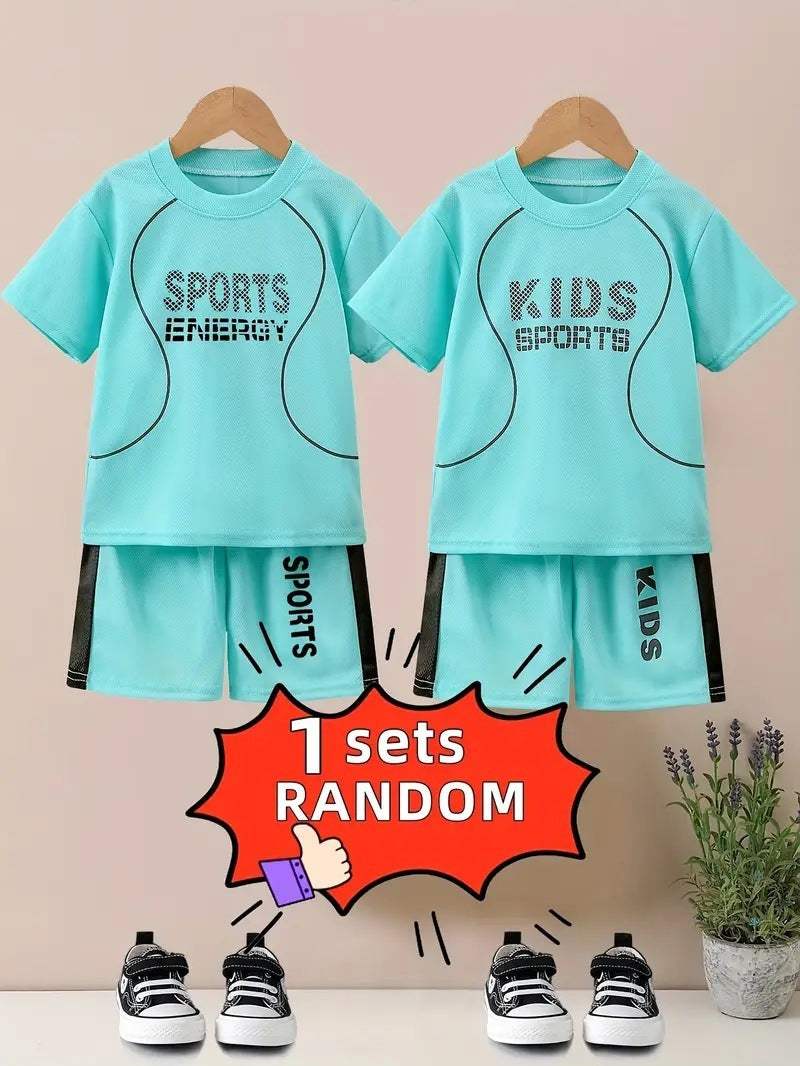 Boys' 3D Printed Sports Shirt And Shorts Set | Animal And Cartoon Prints | Version 2