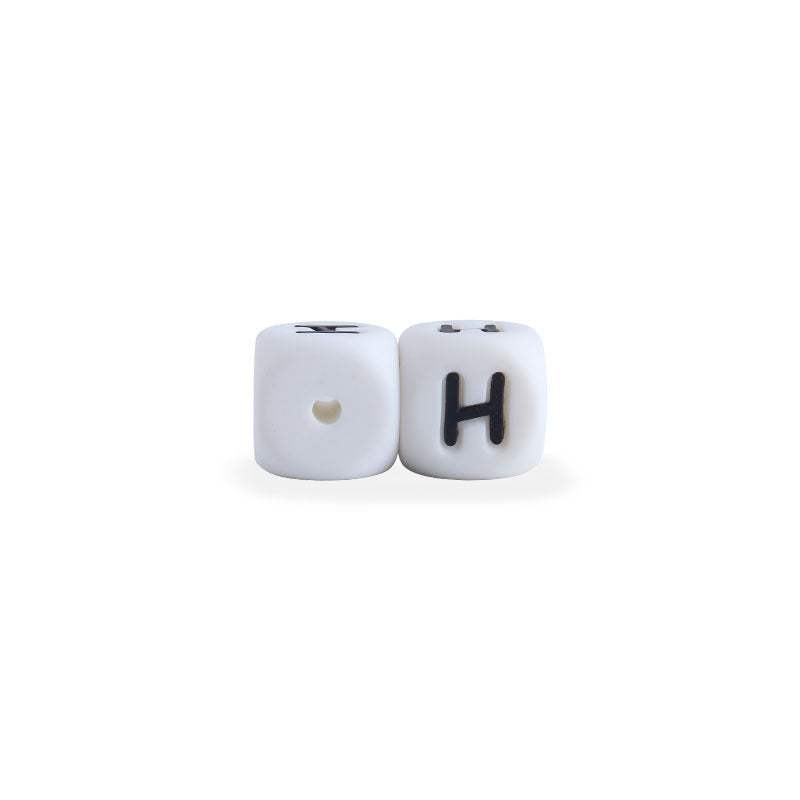 Silicone Letter Beads For Pacifier Chains | 12 mm