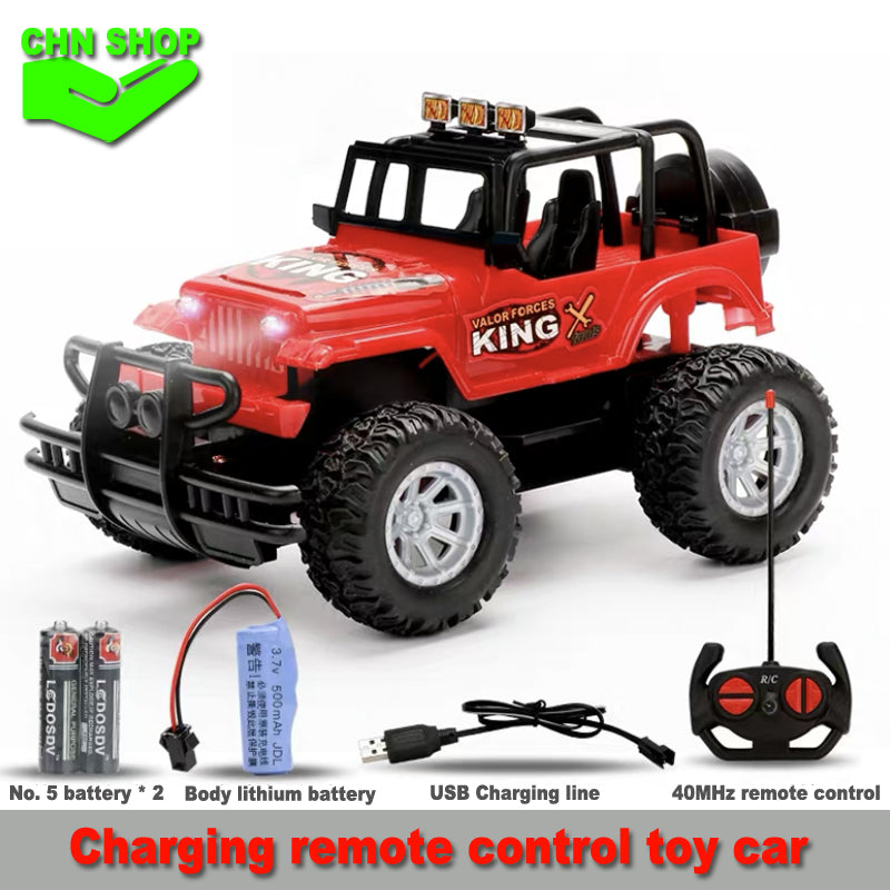 Remote Control Toy Car with USB Charging for Kids - Red/Blue - ToylandEU