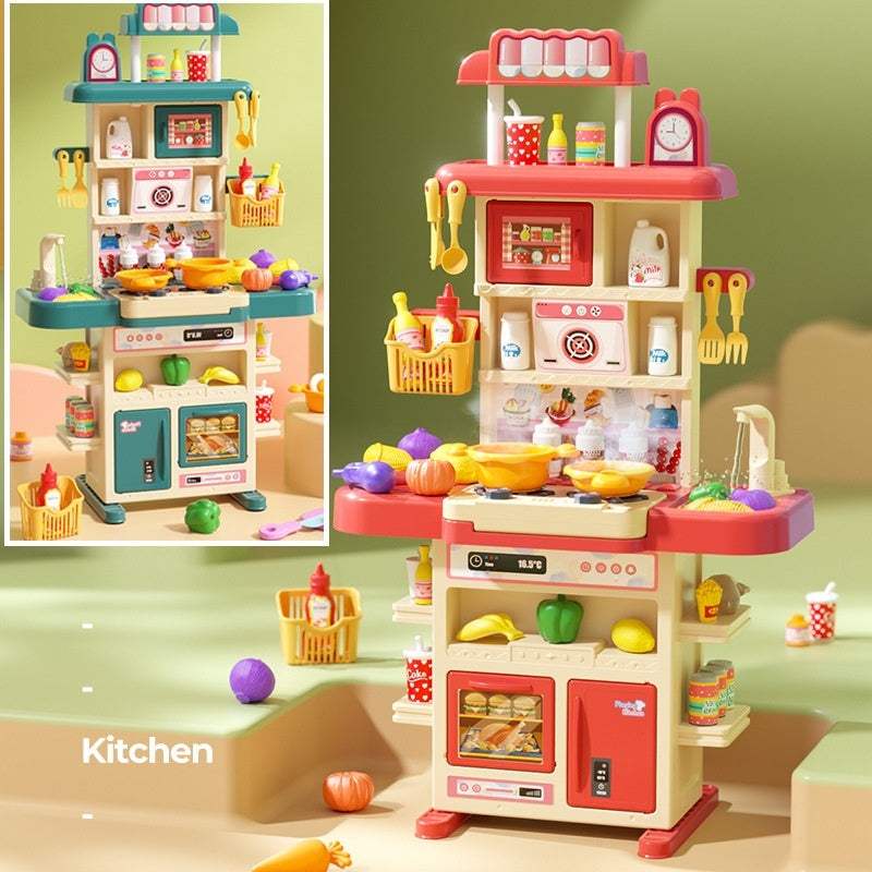 Kids Cooking Play Suit | 43 Piece Set | Audio Visual Play | Toddler Size