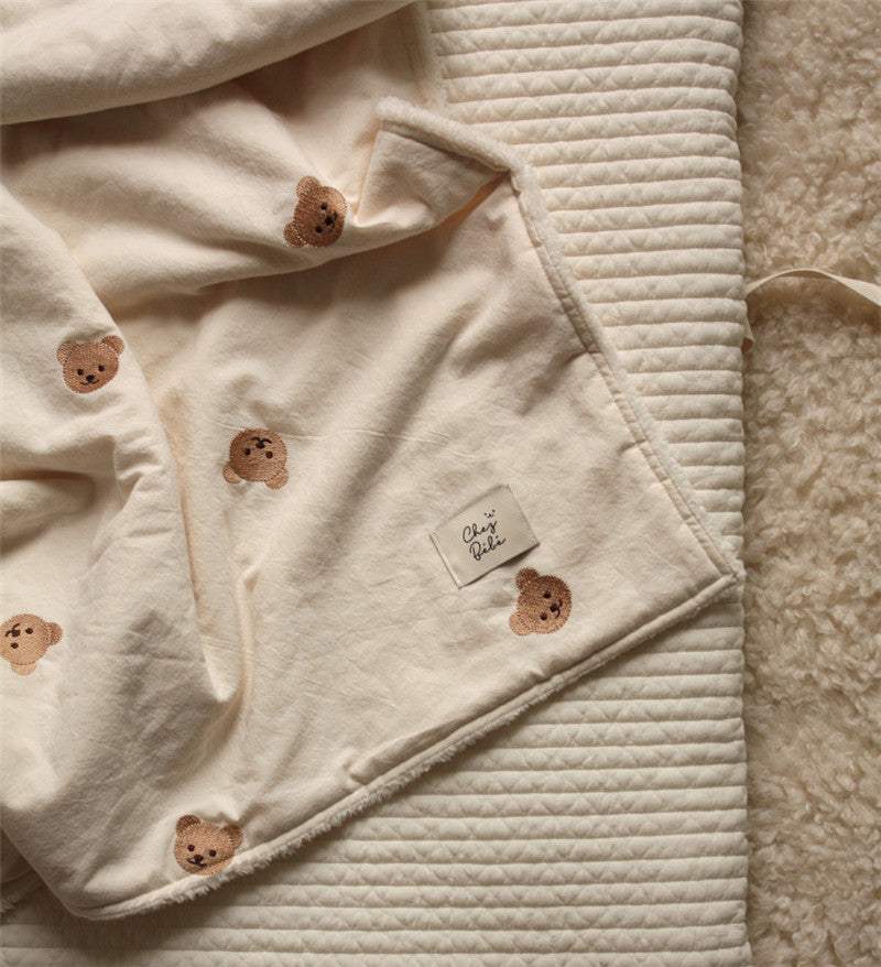 Coral Fleece Toddler Blanket | Cotton Lined, 135 x 85 cm