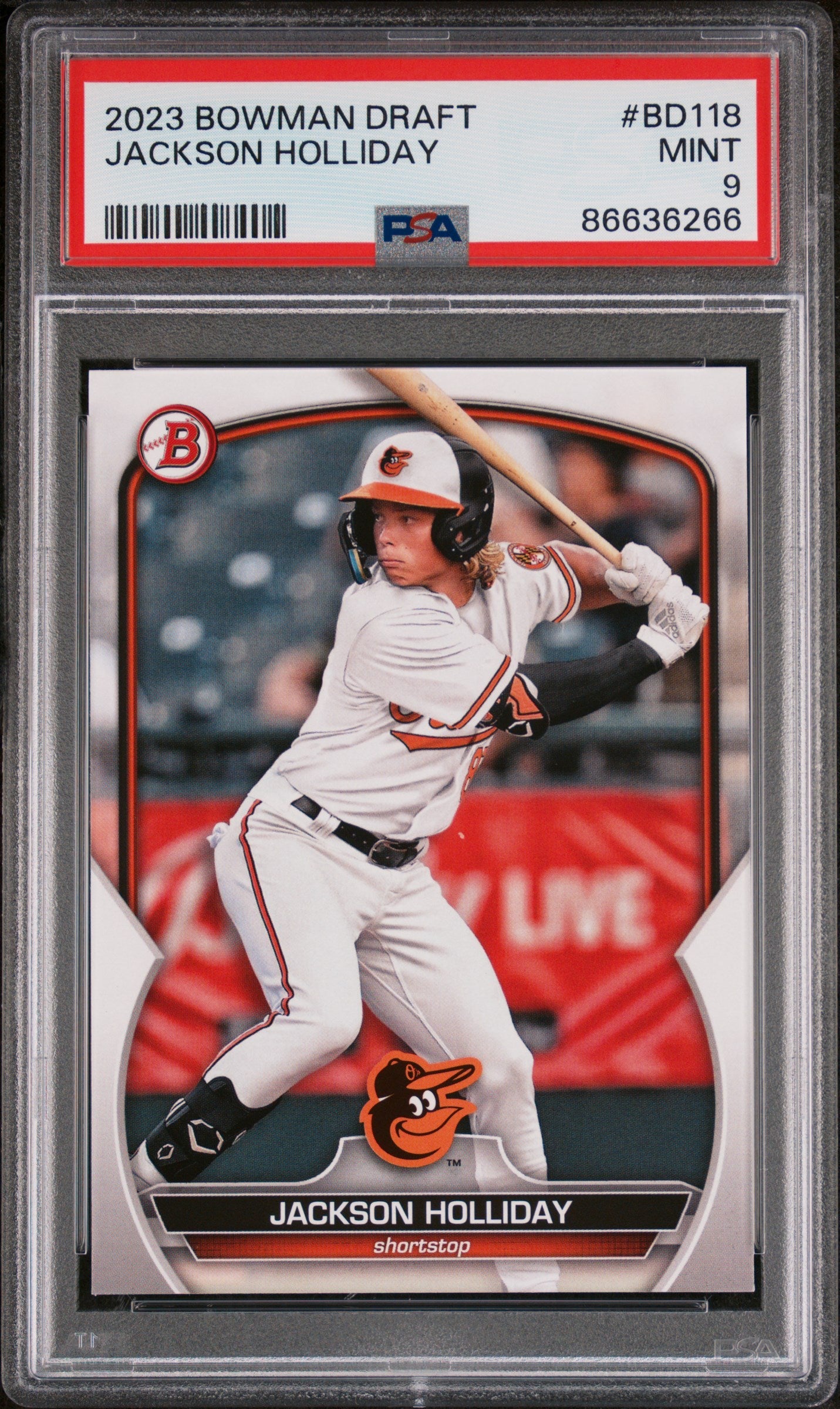 Bowman Draft Jackson Holliday Rookie Card PSA 9 Mint Condition