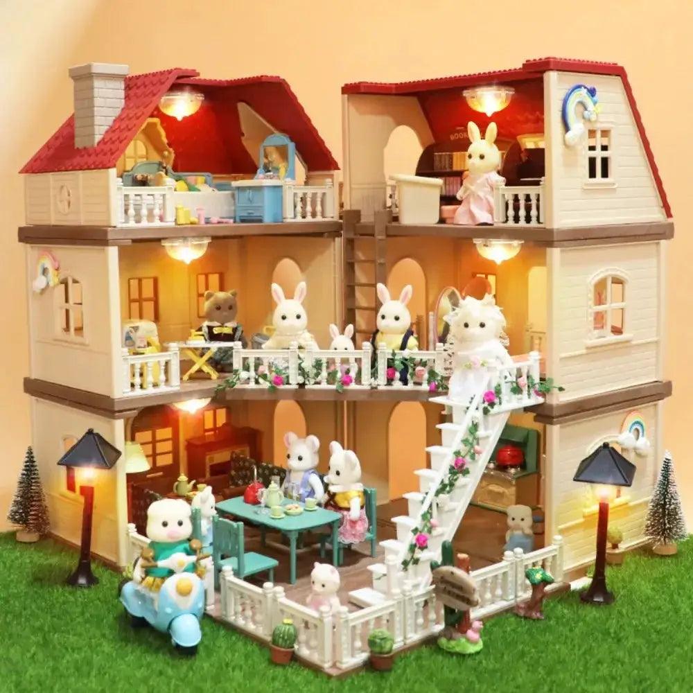 1:12 Dollhouse Furniture Set Forest Rabbit Mansion Premium -  ToylandEU™